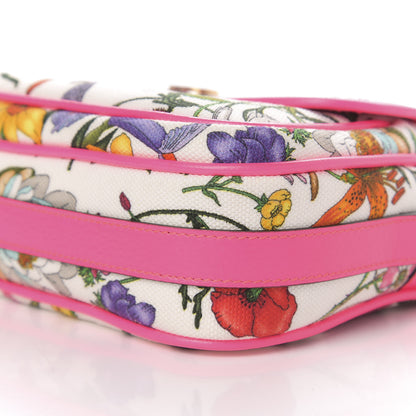 Gucci Canvas Flora Floral Shoulder Bag White Fuchsia Fluo 9 of 10