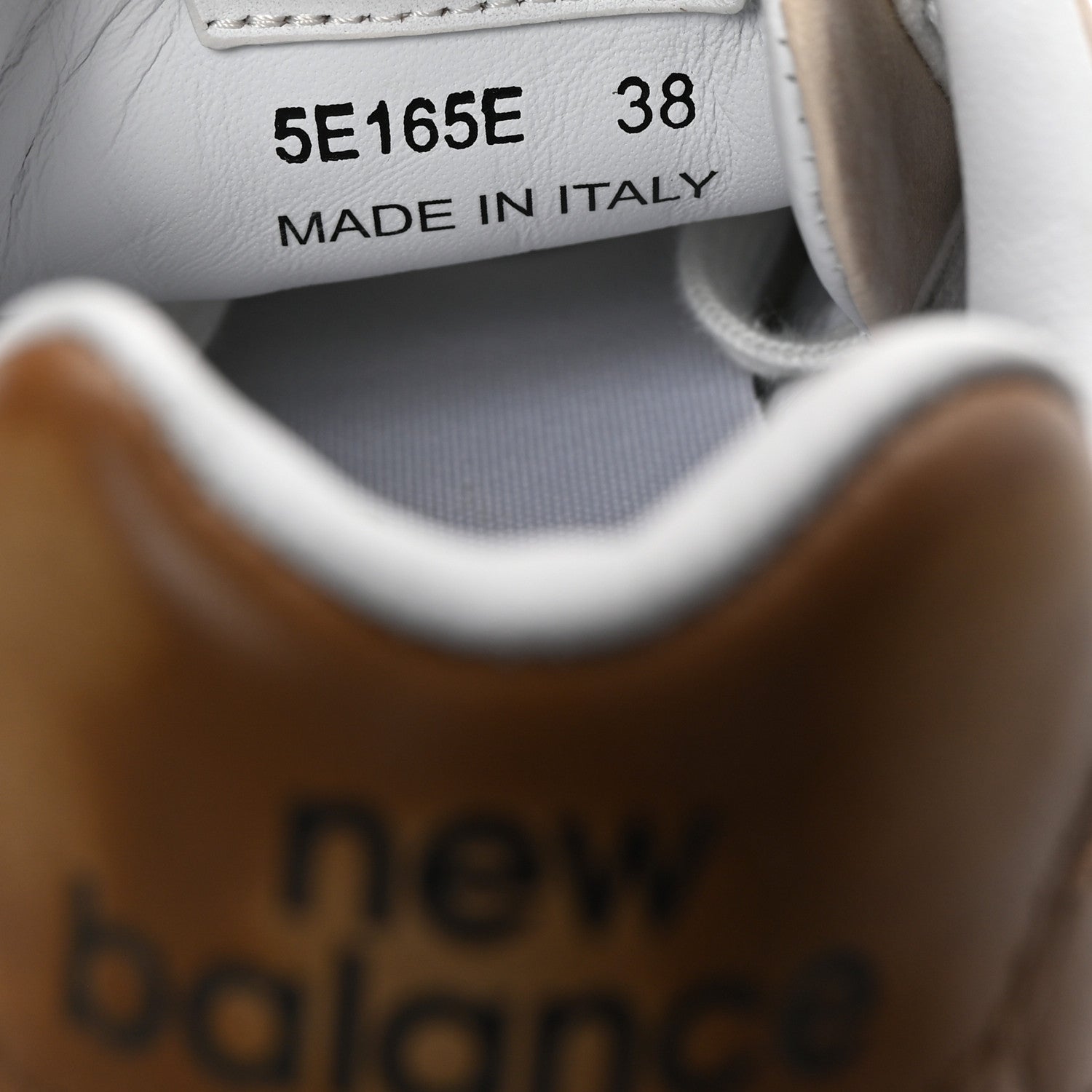 Miu Miu X NEW BALANCE Bleached Calfskin 530 SL Sneakers 38 Cinnamon Travertine Gray 9 of 10