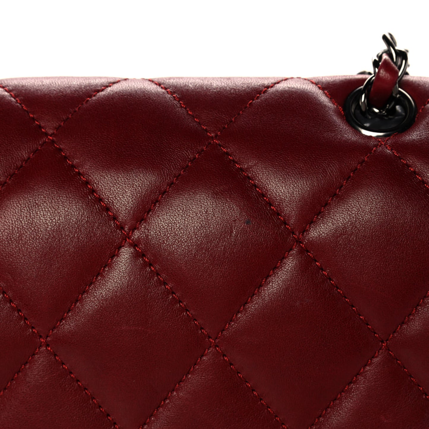 Lambskin Quilted Jumbo Chanel 3 Flap Red