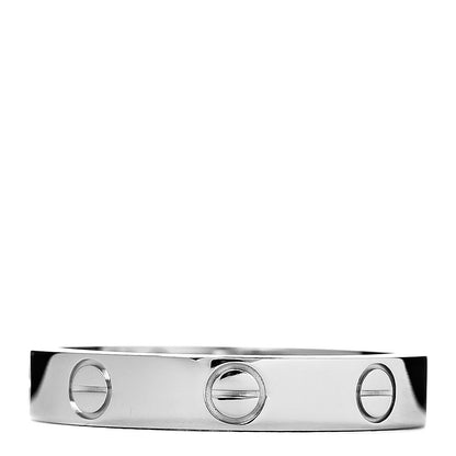 Cartier 18K White Gold 3.5mm LOVE Wedding Band Ring 54 6.75 1 of 4