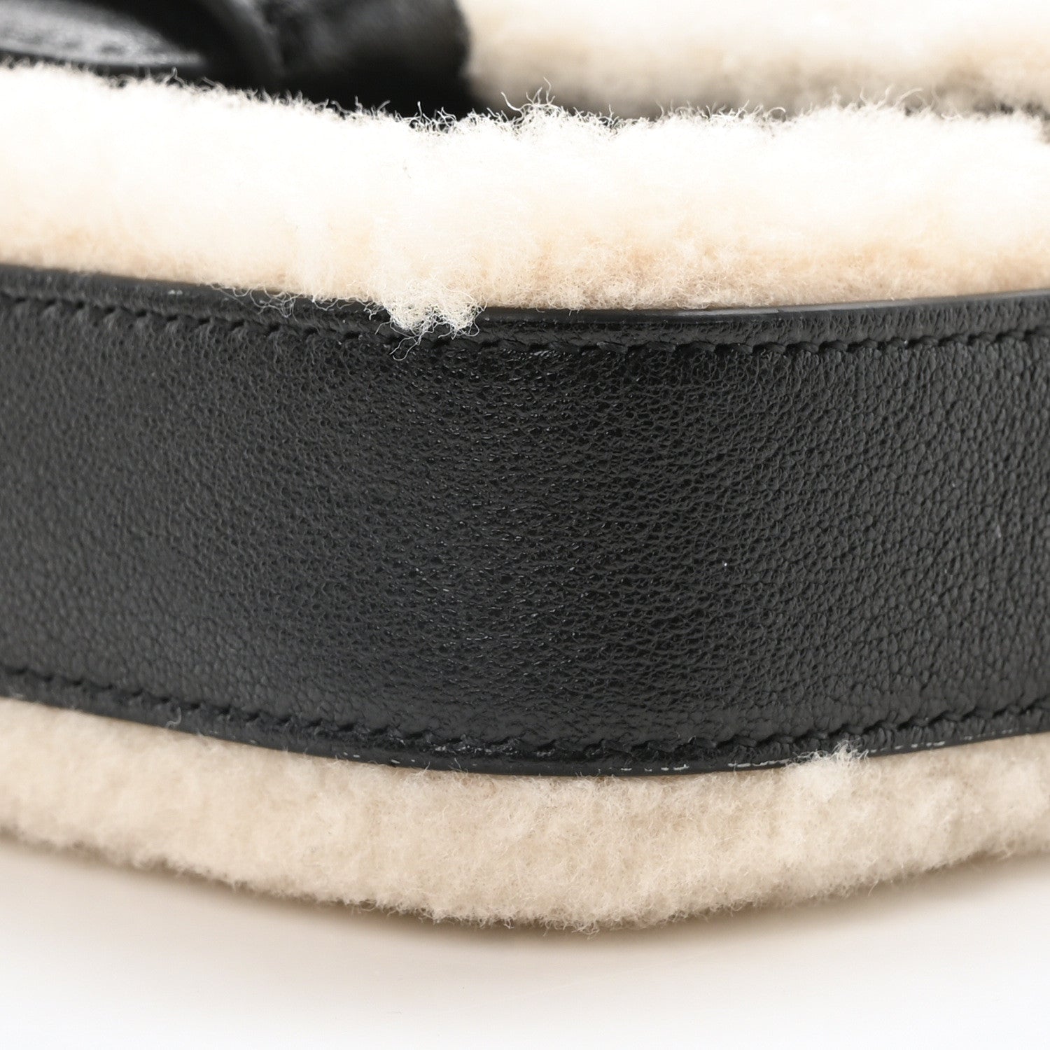 Gucci Sakai Be Green Calfskin Shearling Mini Horsebit 1955 Shoulder Bag Black 10 of 10