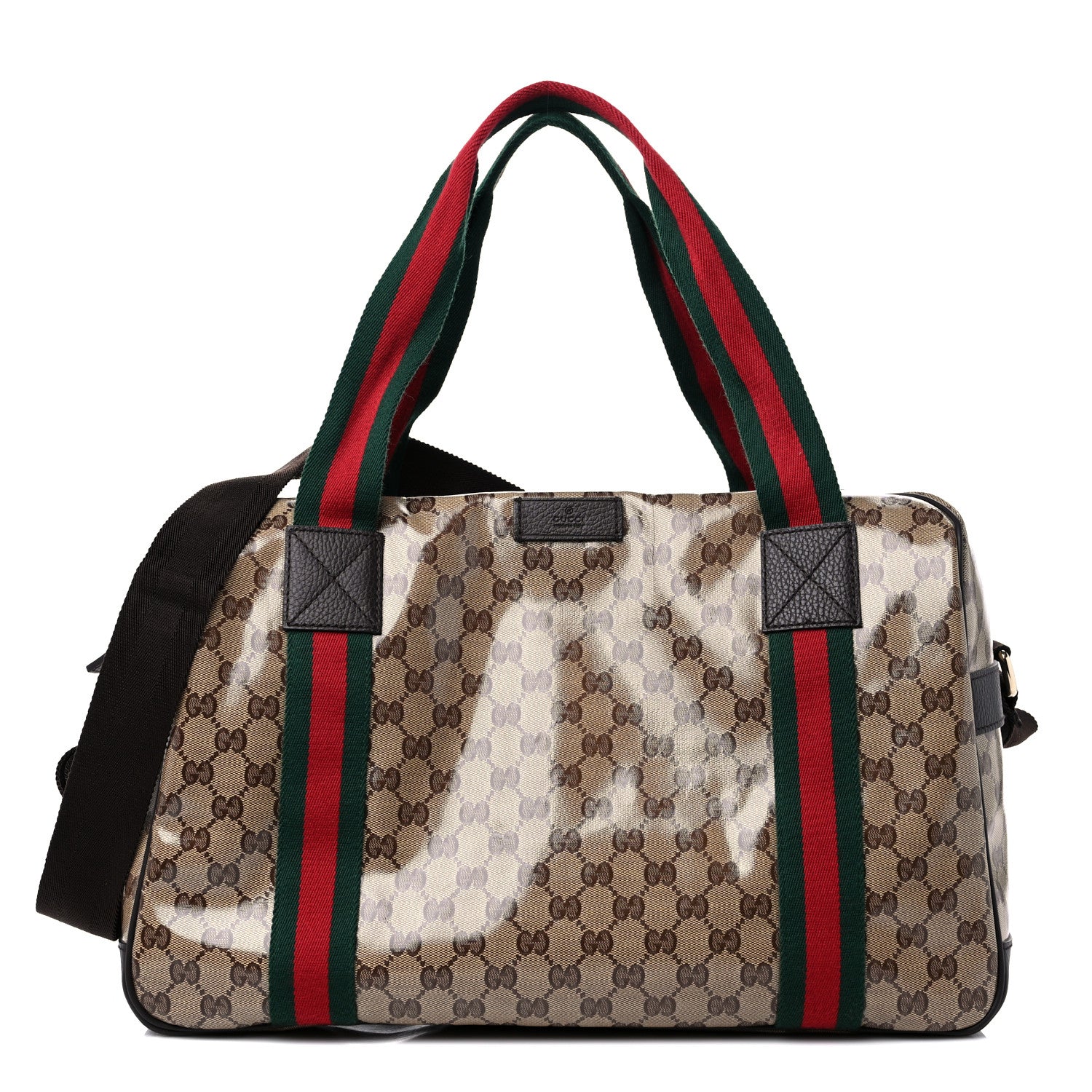 Gucci Crystal Monogram Web Large Carry On Duffle Bag Brown 1 of 11