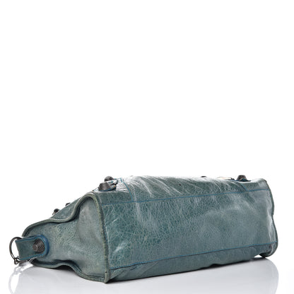 Balenciaga Chevre Giant 21 Gunmetal Hardware City Neiman Marcus LE Bleu 4 of 20