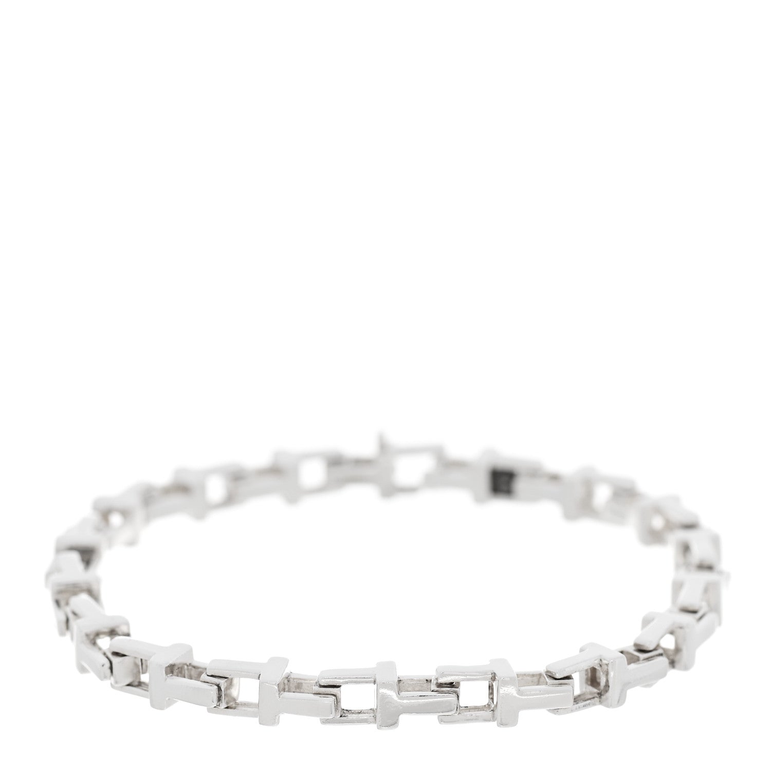Tiffany Sterling Silver Narrow T Chain Bracelet 1 of 5