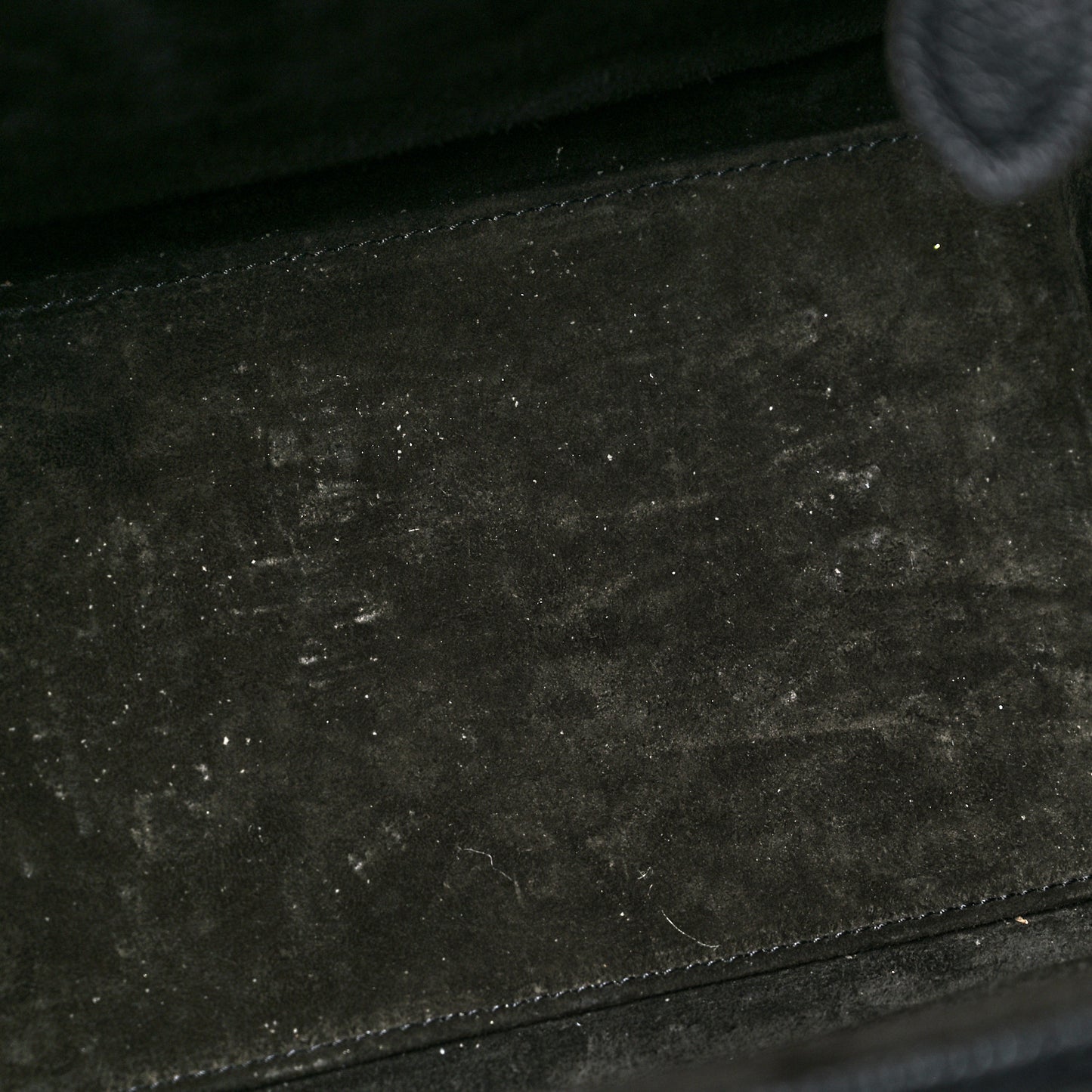 Drummed Calfskin Micro Luggage Black