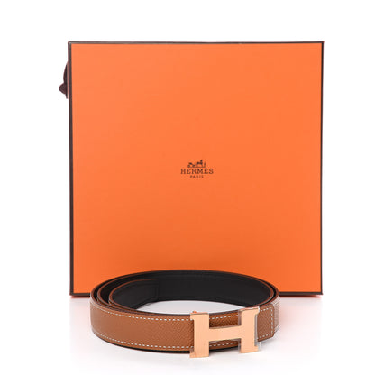 Hermes Swift Epsom 24mm Constance H Belt 90 Black Gold 5 of 5
