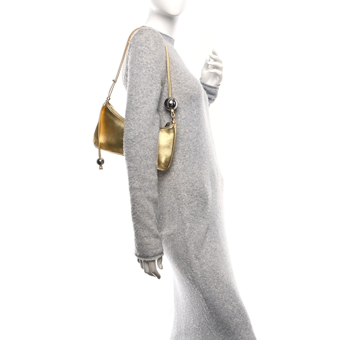 Metallic Smooth Calfskin Le Bisou Perle Gold