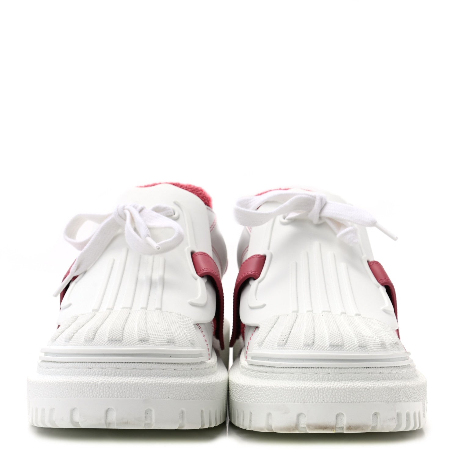 Christian Dior Suede Patent Terry Cloth Dior-ID Platform Sneakers 40 White Framboise 2 of 10