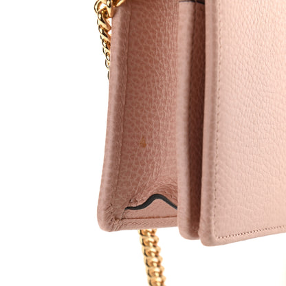 Gucci Dollar Calfskin Mini GG Marmont Chain Wallet Perfect Pink 9 of 9