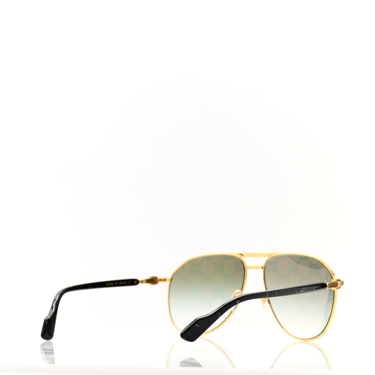 Gucci Metal Aviator Sunglasses GG1220S Gold Multicolor 4 of 7