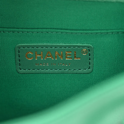 Chanel Caviar Quilted Medium Duma Pockets Drawstring Backpack Green 6 of 10