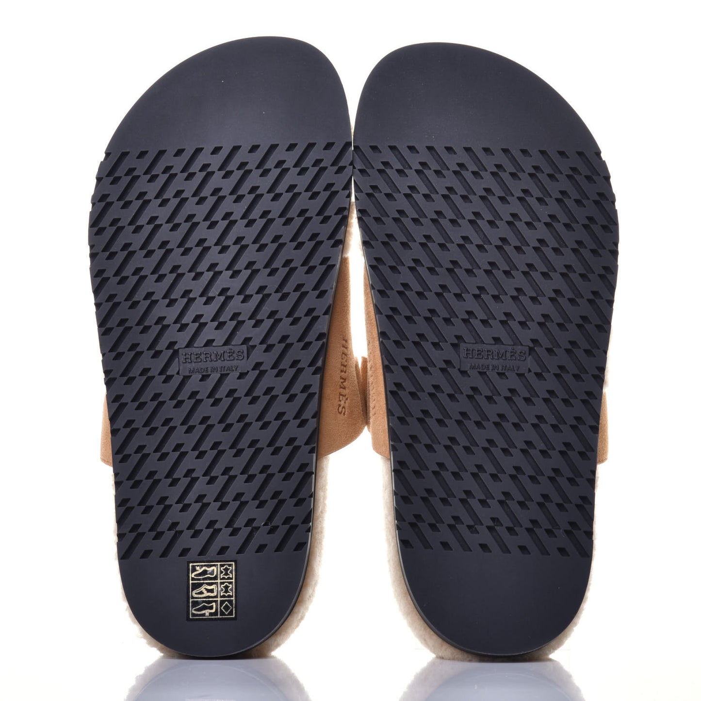 Suede Goatskin Woolskin Womens Chypre Sandals 38 Golden Beige