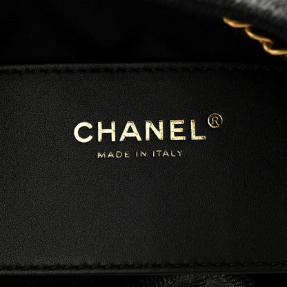 Chanel Washed Denim Quilted Small Chanel 25 Handbag Black 6 of 10
