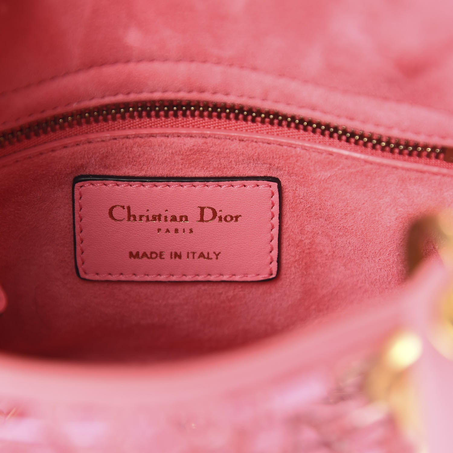 Christian Dior Smooth Calfskin Embroidered Mini Mosaic of Mirrors Lady Dior Pink 9 of 11