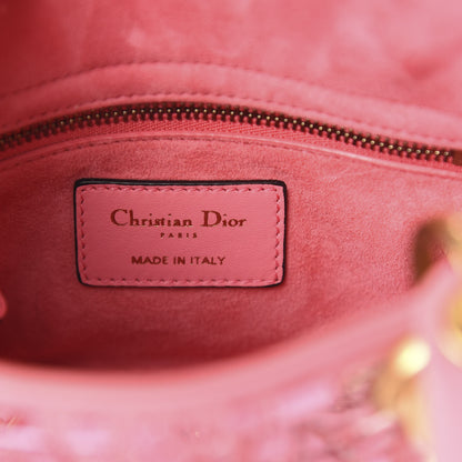 Christian Dior Smooth Calfskin Embroidered Mini Mosaic of Mirrors Lady Dior Pink 9 of 11