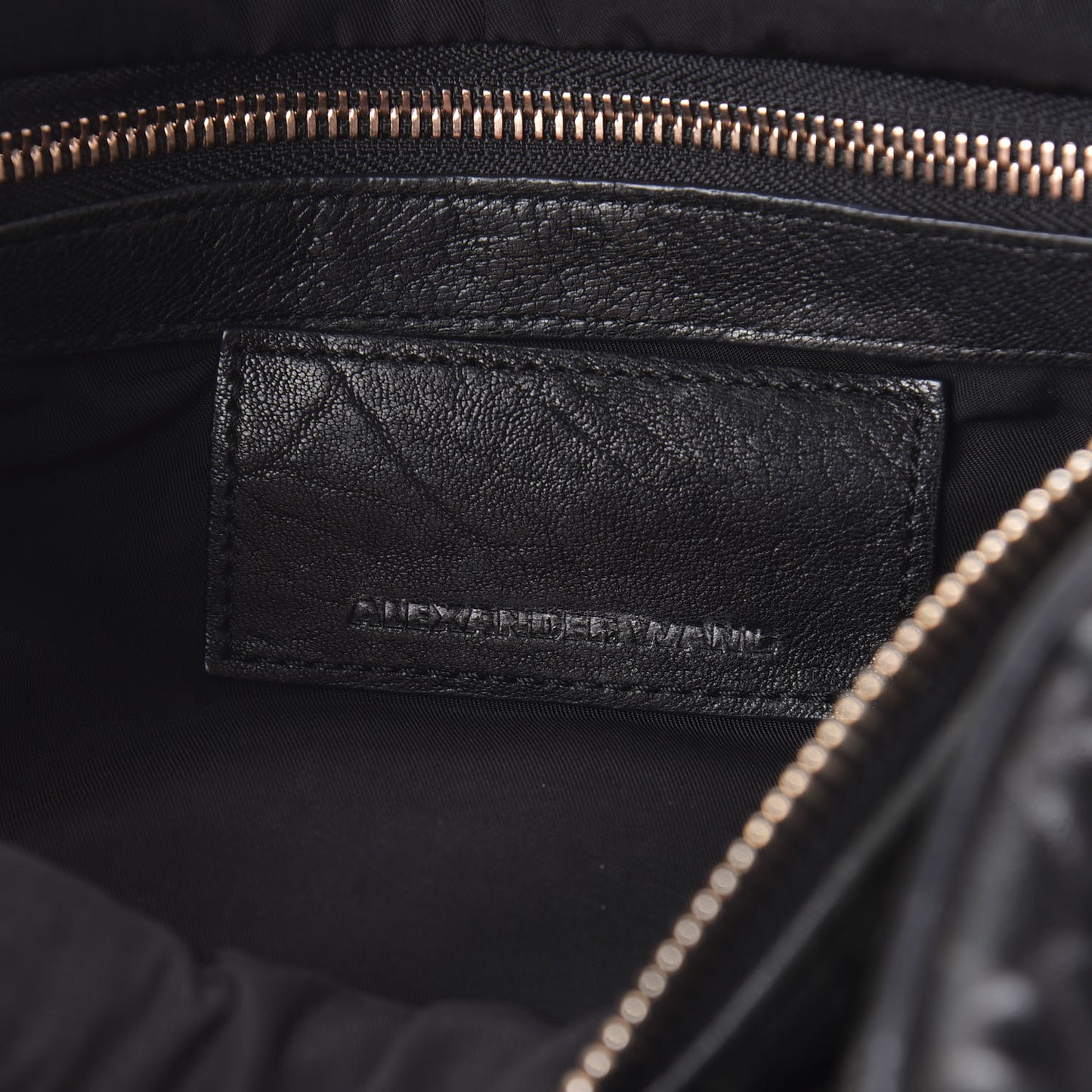 Pebbled Lambskin Rocco Black Rose Gold Hardware