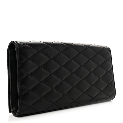Saint Laurent Lambskin Quilted Kate Clutch Black 3 of 8