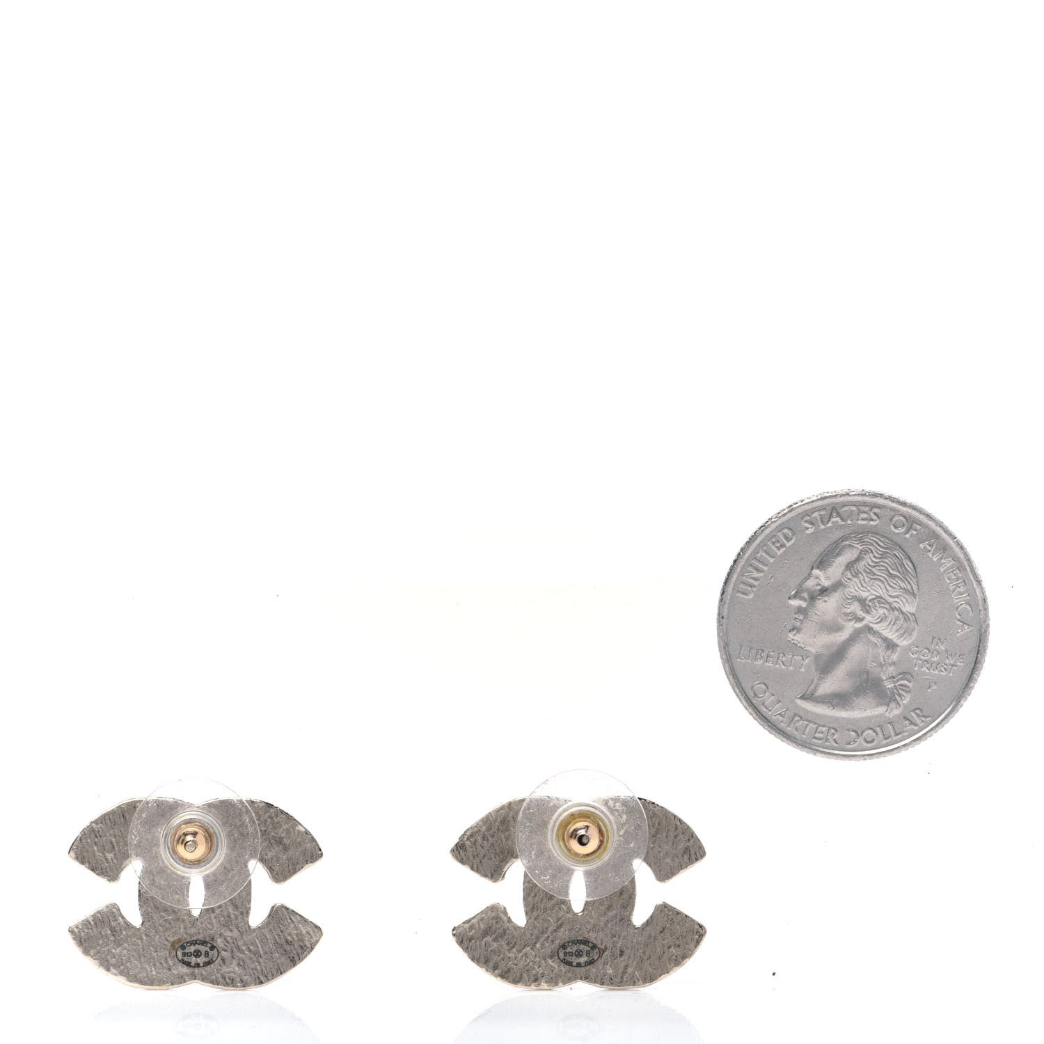 Chanel Enamel CC Earrings Gold Light Gold 2 of 6