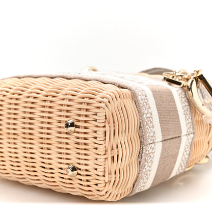 Christian Dior Wicker Oblique Mini Lady Dior Bag Beige 10 of 10