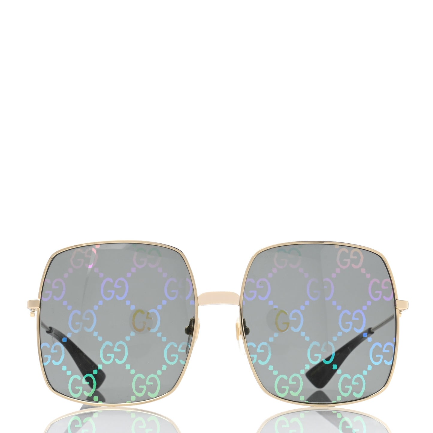 Rectangular Frame Sunglasses GG0414S Black