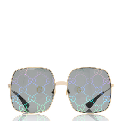 Gucci Rectangular Frame Sunglasses GG0414S Black 2 of 7