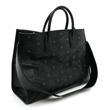 MCM Visetos Large Munchen Tote Black 4 of 10