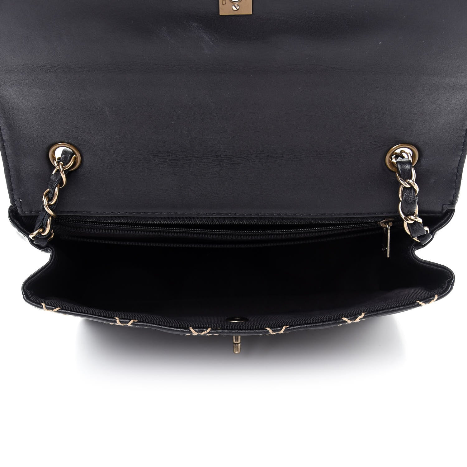 Chanel Calfskin Wild Stitch Jumbo Flap Black 5 of 9