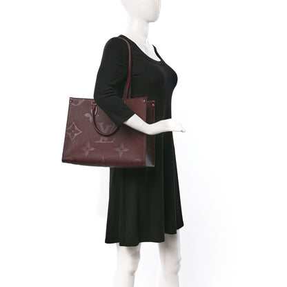 Louis Vuitton Empreinte Monogram Giant Onthego MM Wine 2 of 8