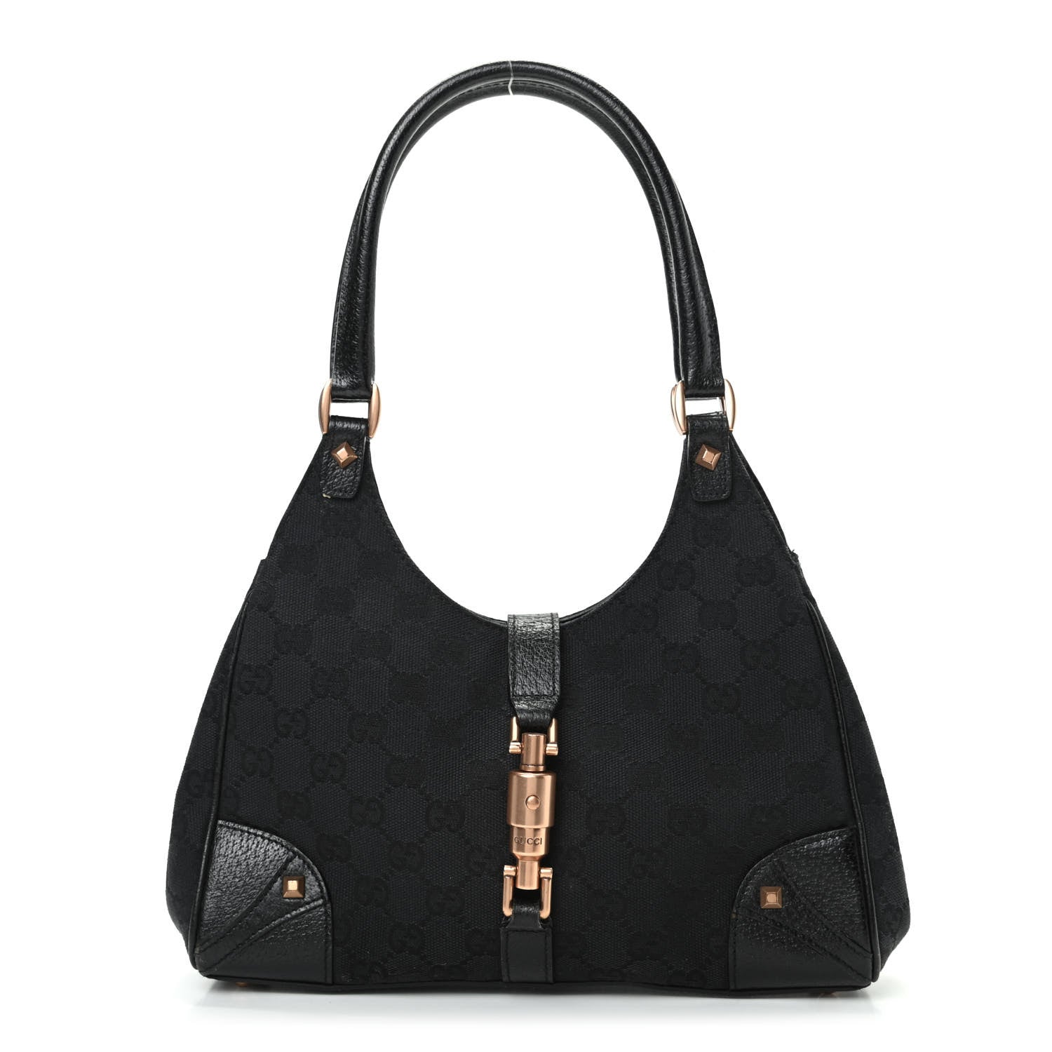 Gucci Monogram Jackie O Hobo Black 1 of 9