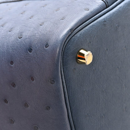 Hermes Ostrich Picotin Lock 18 Bleu Roi 10 of 14