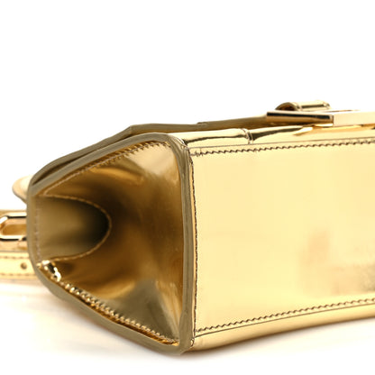 Balenciaga Metallic Calfskin Hourglass Top Handle Bag XS Gold 10 of 11