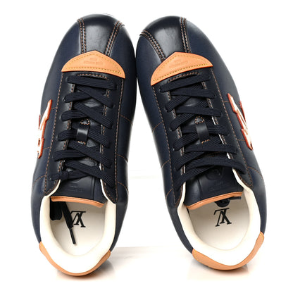 Louis Vuitton Denim Effect Lambskin Mens LV Buttersoft Sneakers 9.5 Navy Blue 2 of 10