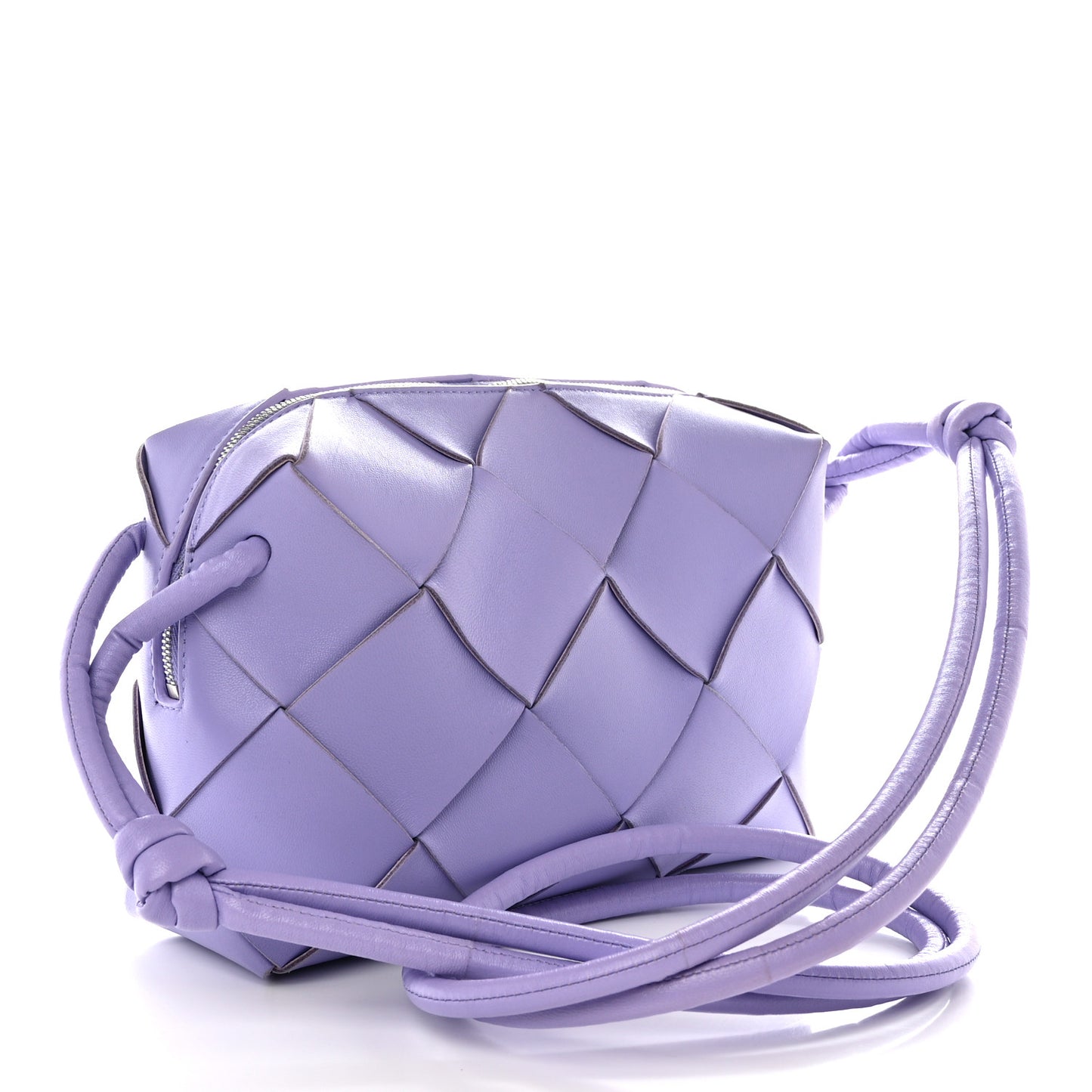 Lambskin Maxi Intreccio Small Cassette Camera Bag Wisteria