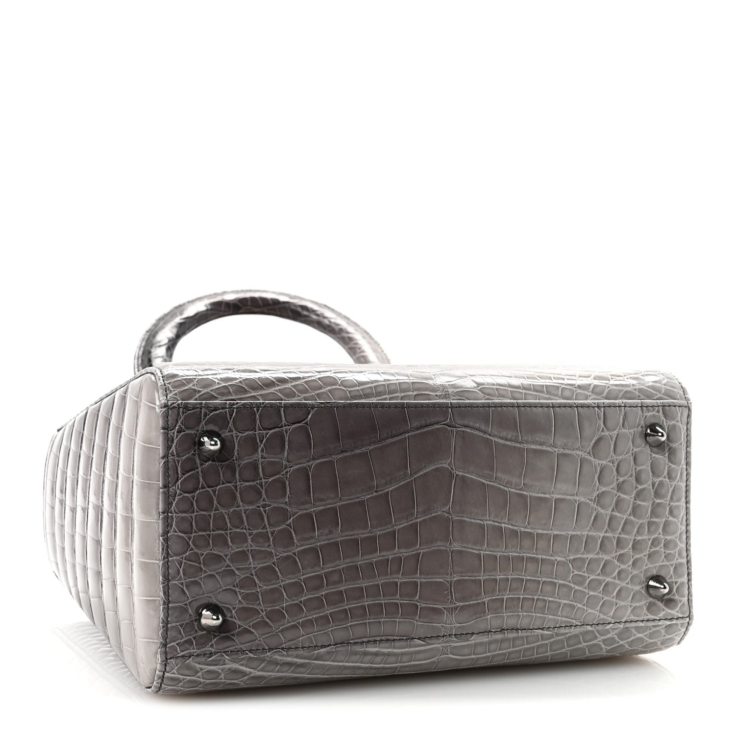 Christian Dior Alligator Medium Lady Dior Grey 4 of 9