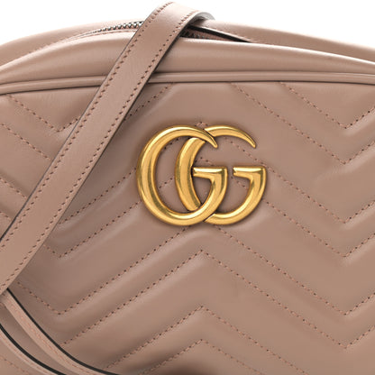 Gucci Calfskin Matelasse Small GG Marmont Chain Shoulder Bag Porcelain Rose 8 of 11