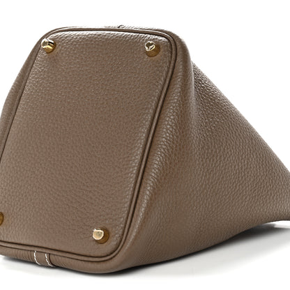 Hermes Taurillon Clemence Picotin Lock 18 PM Etoupe 10 of 11