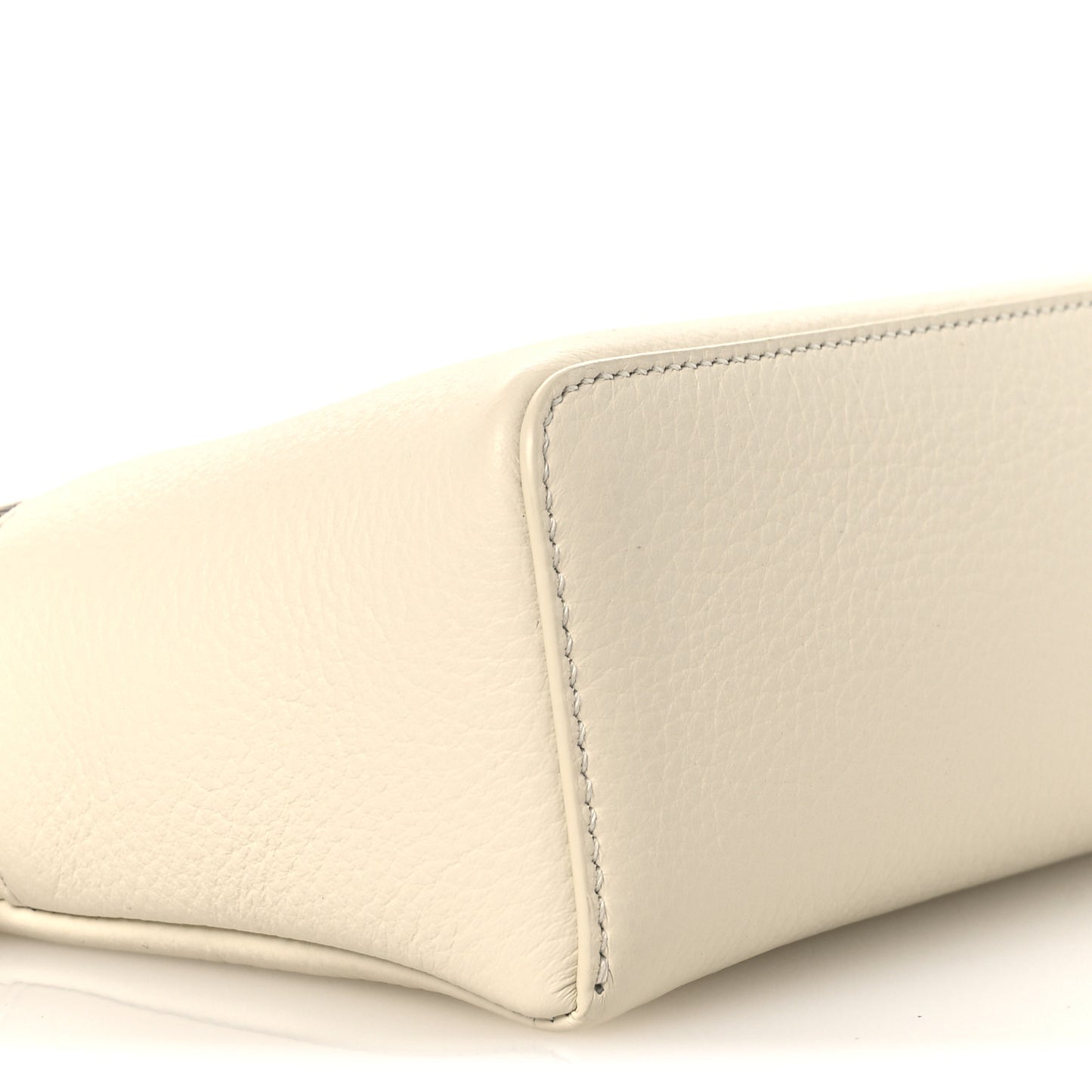 Grained Calfskin L19 Extra Pocket Pouch  Whisper White