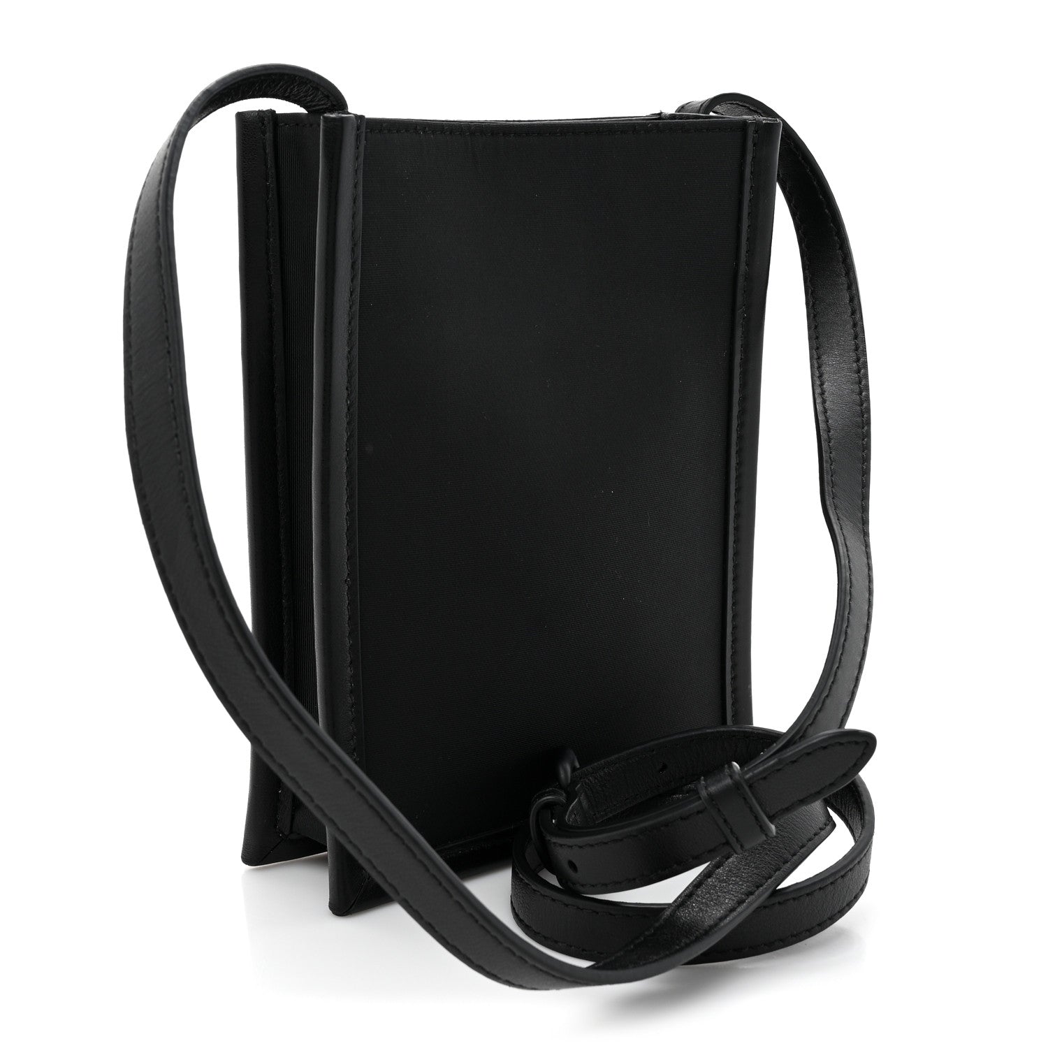 Alexander McQueen Nylon Calfskin Graffiti Logo Mini Crossbody Bag  Black Off White 3 of 9