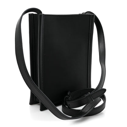 Alexander McQueen Nylon Calfskin Graffiti Logo Mini Crossbody Bag  Black Off White 3 of 9