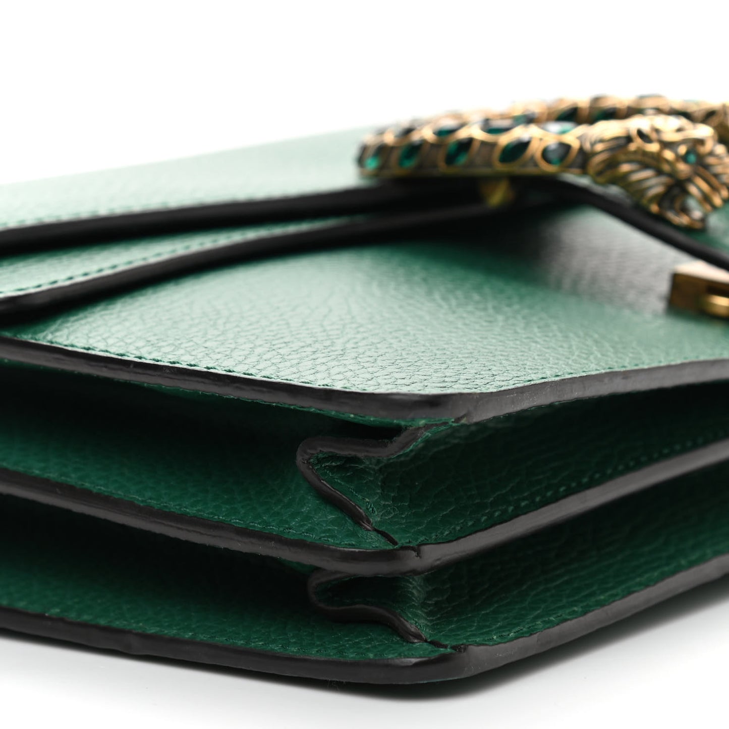 Pebbled Calfskin Small Dionysus Shoulder Bag Emerald