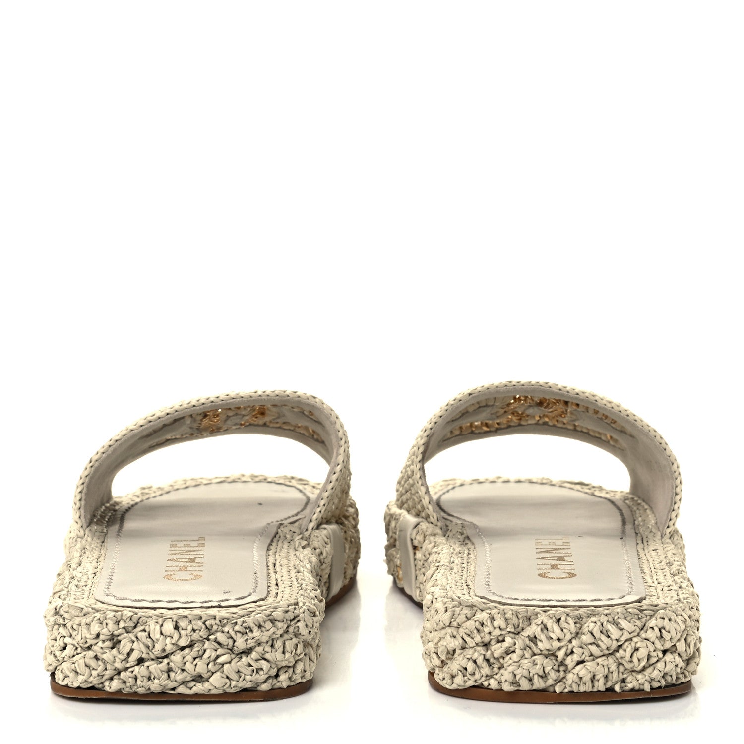 Chanel Cord Braided CC Mules 35 Light Beige 6 of 12