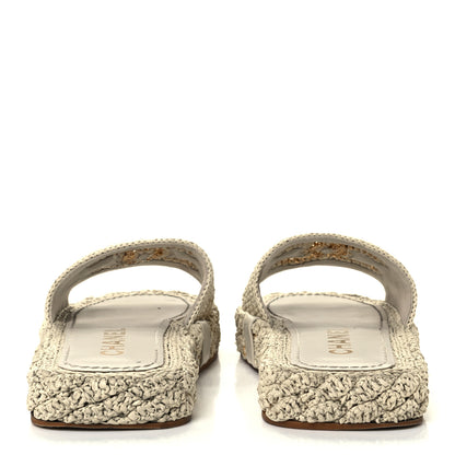 Chanel Cord Braided CC Mules 35 Light Beige 6 of 12
