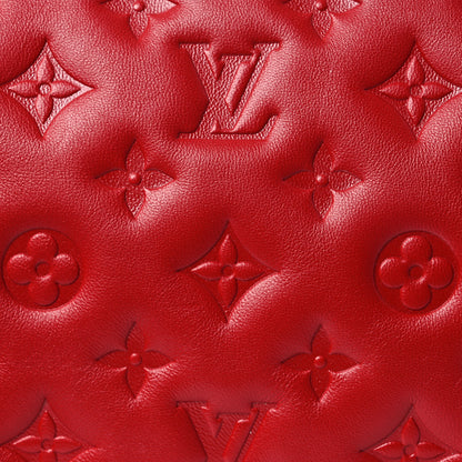 Louis Vuitton Mother of Pearl Lambskin Embossed Monogram Coussin BB Red Green 7 of 10