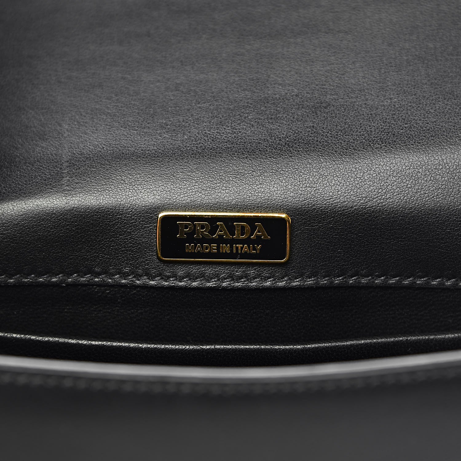Prada City Calfskin Crossbody Bag Black White 6 of 10
