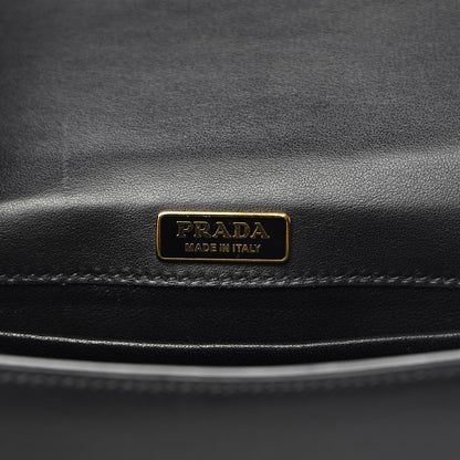 Prada City Calfskin Crossbody Bag Black White 6 of 10