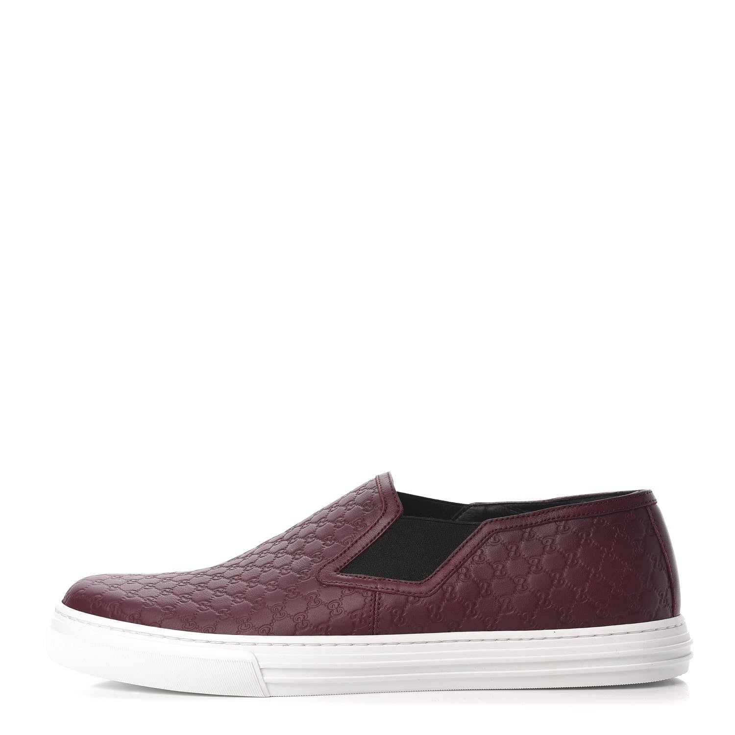 Gucci Soft Microguccissima Mens Slip On Sneakers 9 Strong Red Black 1 of 8