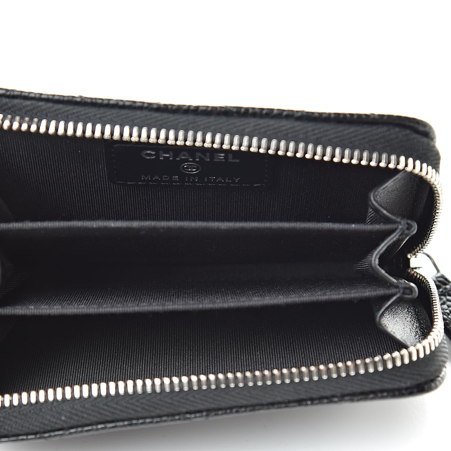 Chanel Caviar Quilted Incognito Zip Coin Purse Black 5 of 8