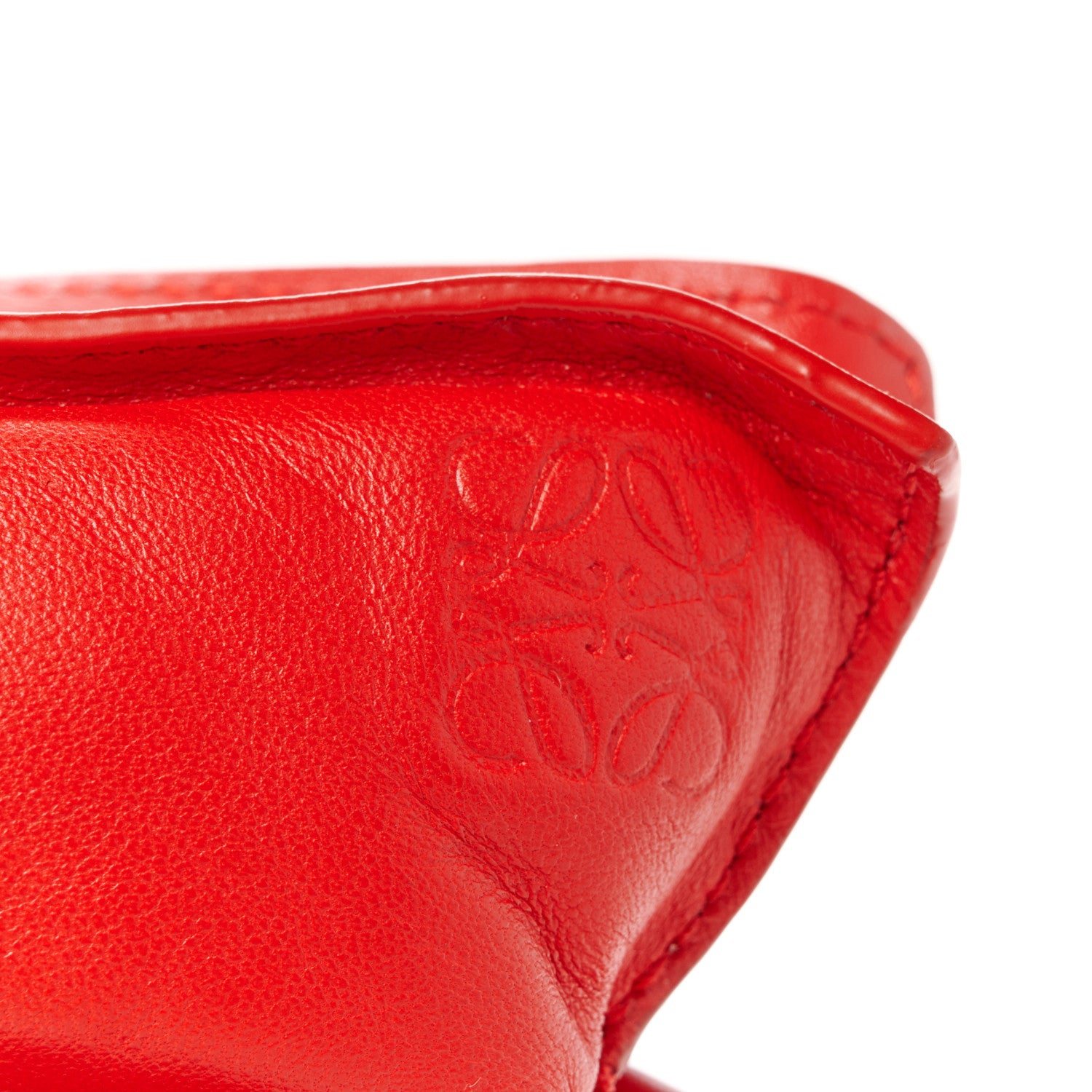 Loewe Calfskin Flamenco Puffer Knot Bag Red 7 of 10