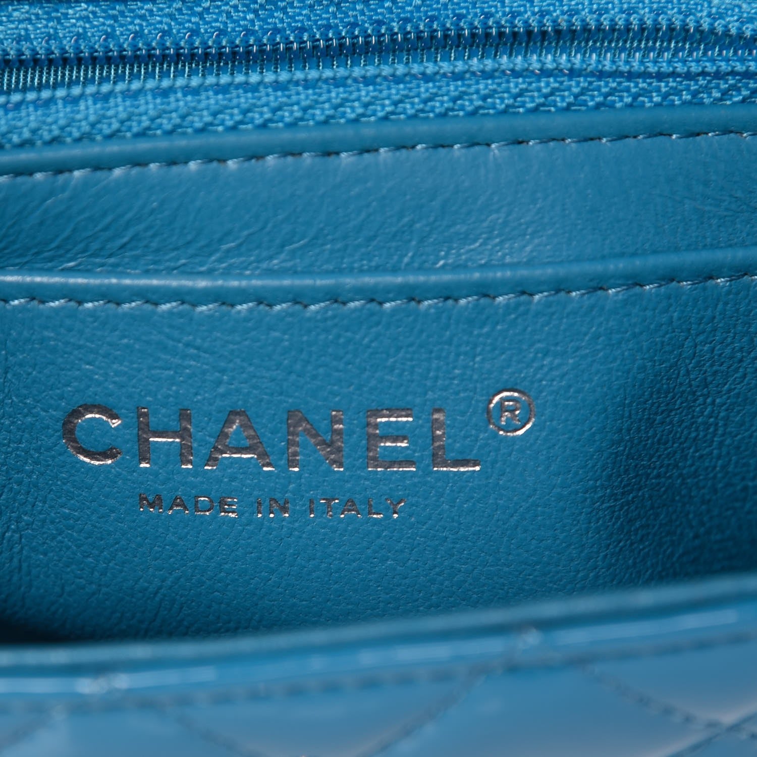 Chanel Patent Quilted Mini Rectangular Flap Turquoise 6 of 8