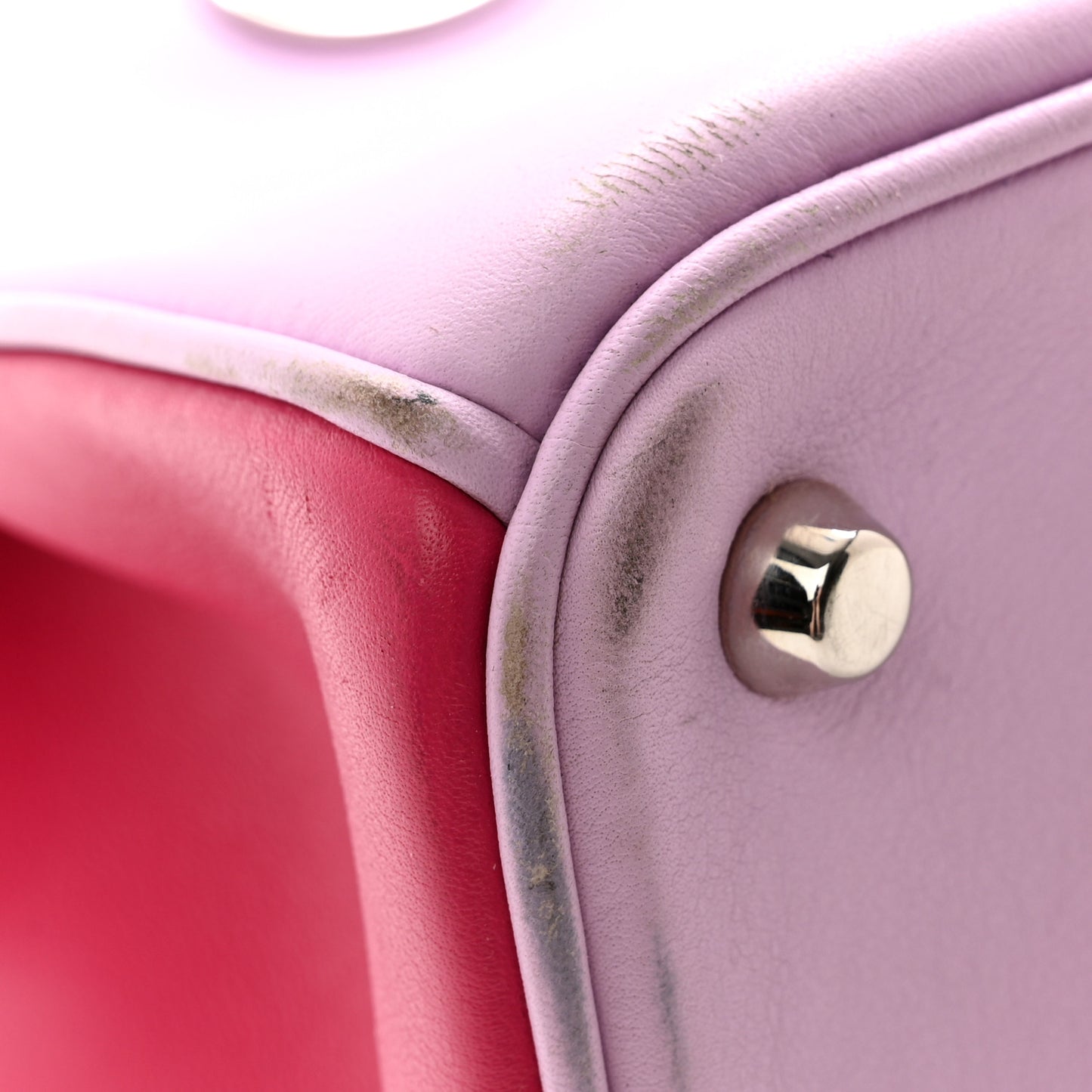 Smooth Calfskin Medium Diorissimo Tote Pink Fuchsia Black